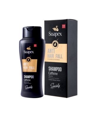 Shampoo caffeine (anti hair fall) soapex  - Anti Fall and strengthening (400 grams)