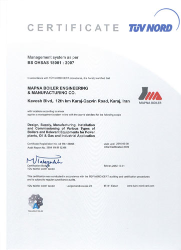Mapna Boiler & Equipment Engineering & Manufacturing