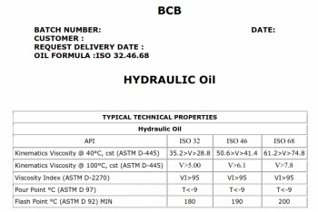 Hydraulic oil -  Hydraulic oil ISO VG 32