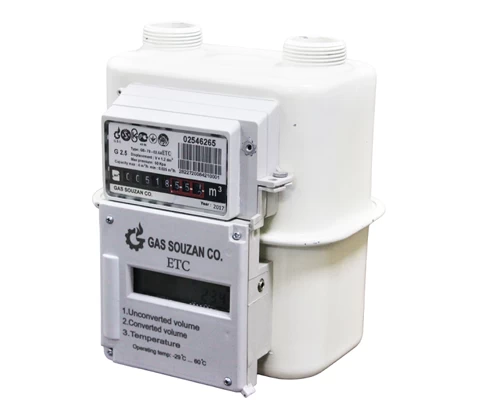 Diaphragm gas meter with temperature and pressure corrector - Diaphragm with temperature and pressure corrector