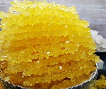 Bulk Candy - Saffron rock candy with wooden cane inside