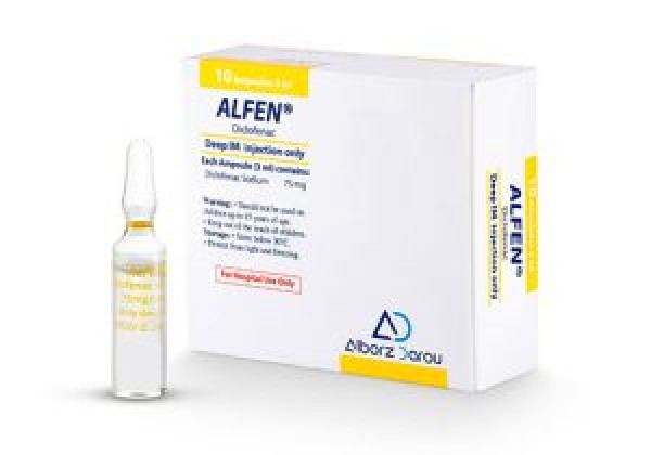 Alfen (diclofenac sodium) ampoule | Iran Exports Companies, Services & Products | IREX